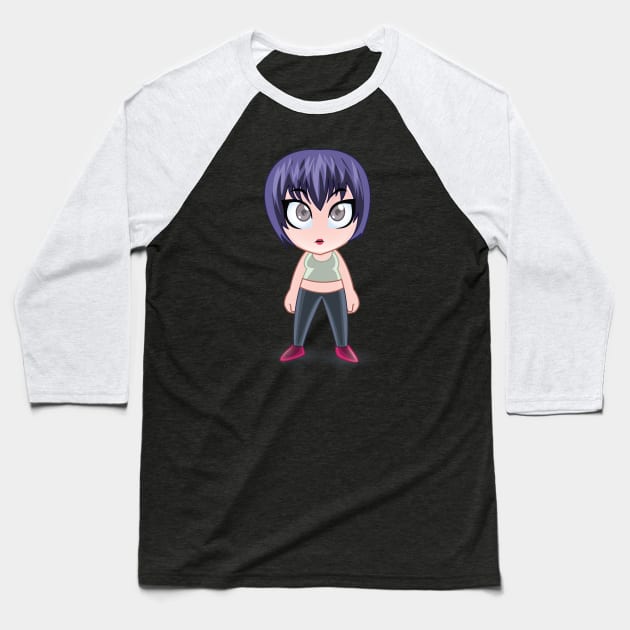 blue hair beautiful girls - cartoon character for young girls (choose your twin) Baseball T-Shirt by EDSERVICES